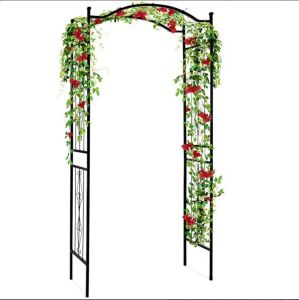 Steel Garden Arch Arbor Trellis for Climbing Plants - 92in