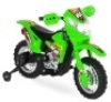6V Kids Electric Ride-On Motorcycle Toy w/ Training Wheels, Lights, Music, Green&nbsp;