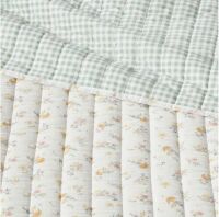 King Reversible Printed Voile Ditsy Floral Quilt Off-White