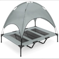 Elevated Cooling Dog Bed, Outdoor Pet Cot w/ Canopy, Carry Bag - 48in&nbsp;