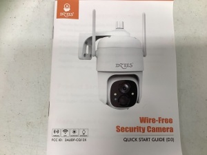 Dzees Wirefree Security Camera, Untested, E-Commerce Return, Retail 98.99