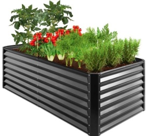 Outdoor Metal Raised Garden Bed for Vegetables, Flowers, Herbs - 8x4x2ft,APPEARS NEW