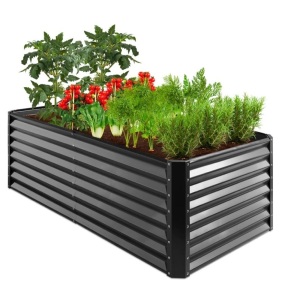 Outdoor Metal Raised Garden Bed for Vegetables, Flowers, Herbs - 6x3x2ft,E-COMMERCE RETURN