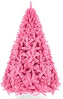 Pink Artificial Fir Christmas Tree w/ Foldable Stand,APPEARS NEW&nbsp;
