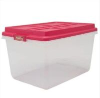Case of (5) Hefty 72qt Hi-rise Storage Box with Lid&nbsp;