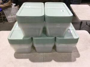 Lot of (5) 5pk 6qt Clear Storage Boxes 