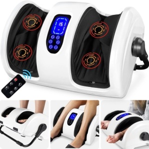 Reflexology Shiatsu Foot Massager w/ High-Intensity Rollers, Remote Control 