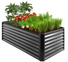 Outdoor Metal Raised Garden Bed for Vegetables, Flowers, Herbs - 6x3x2ft, Gray