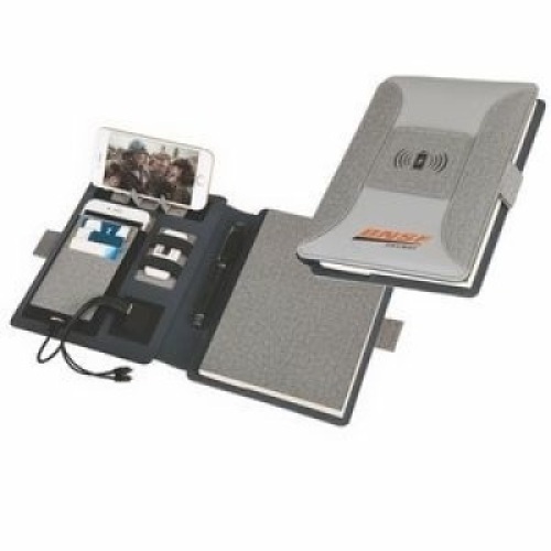 Lot of (2)&nbsp;Soft PU Wireless Phone Charging Travel Portfolio Organizers&nbsp;with Magnetic Closure - Appear New
