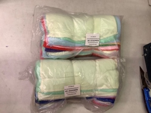 Lot of (2) Pack of Microfiber Cloths 24 piece, Appears New