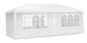  White Canopy Tent Wedding Party Tent with Carry Bag,E-COMMERCE RETURN,SIZE UNKNOWN(Possibly 10 x 20 or 13 x 26), Tent can look like either one of the photos shown.