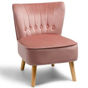 Armless Accent Chair Tufted Velvet Leisure Chair