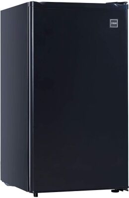 RCA Mini Refrigerator, 3.2 Cu Ft Fridge, Black - Dented Corner