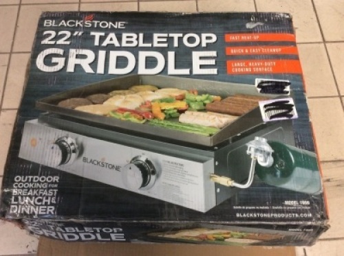 Blackstone&nbsp;Tabletop&nbsp;Grill, 22 inch, Black - E-Comm Return, Unknown Condition