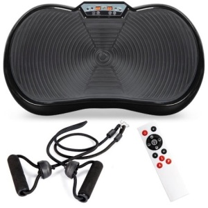 Vibration Plate Exercise Machine Full Body Fitness Platform w/ Bands 