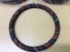 Lot of (5) Follicomfy Automotive Steering Wheel Cover, Ethnic Style, Flax Anti-Slip, Sweat-absorbent - NEW