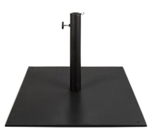 Steel Umbrella Base, Patio Stand w/ Tightening Knob & Anchor Holes - 38.5lb