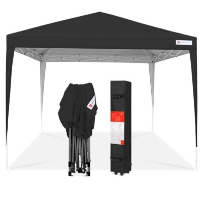 Outdoor Portable Pop Up Canopy Tent w/ Carrying Case, 10x10ft, Black