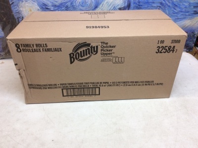 Bounty Quick-Size Paper Towels, 8 Family Rolls - New/Unopened