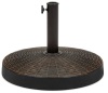 55lb Round Wicker Style Patio Umbrella Stand w/ Blackened Bronze Finish