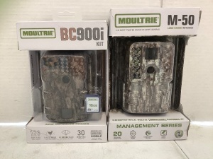 Lot of (2) Moultrie Trail Cameras, Untested, E-Commerce Return, Retail 199.98