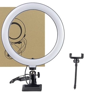 TNWZC 10" LED Ring Light with Clamp, Powers Up, E-Commerce Return, Retail 22.99