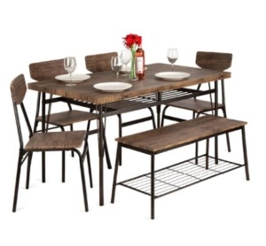 6-Piece Modern Dining Set, 55in