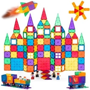 265-Piece Kids Magnetic Tiles STEM Construction Toy Building Block Set 