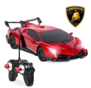 1/24 Kids RC Lamborghini Veneno Racing Car Toy w/ Lights, Shock Suspension