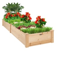 8x2ft Wooden Raised Garden Bed Planter for Garden, Lawn, Yard,Appears New&nbsp;