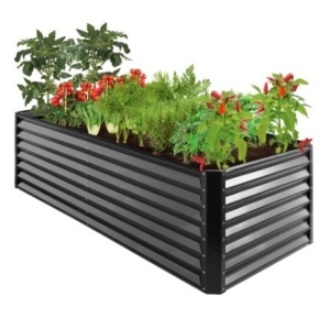 Outdoor Metal Raised Garden Bed, 8x4x2ft