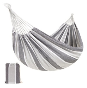 2-Person Brazilian-Style Double Hammock w/ Portable Carrying Bag, Steel