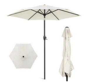 Outdoor Market Patio Umbrella, 7.5ft, Cream 