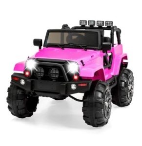 12V Kids Ride-On Truck Car Toy, Pink