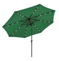 Solar LED Lighted Patio Umbrella,&nbsp;10ft, Green