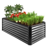 Outdoor Metal Raised Garden Bed,&nbsp;6x3x2ft