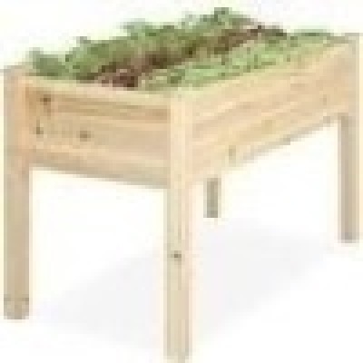 BCP. SKY. 2383. :  Best Choice Products Elevated Raised  Wood Planter  Garden Bed Box  Stand For Back Yard 