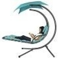 BCP. SKY. &nbsp;5872 : Best Choice Products &nbsp;Hanging Curved Chaise Lounge Chair &nbsp;Swing For BackYard&nbsp;