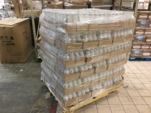 Pallet of (102) Cases of Faber Hand Sanitizer. Each Case has (12) 16.9 oz. Bottles of 80 Percent Isopropyl Alcohol Based Disinfecting Hand Cleanser. 