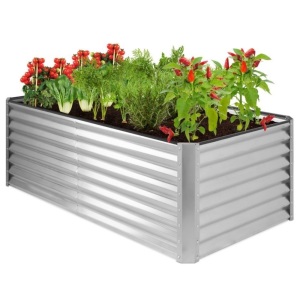 Outdoor Metal Raised Garden Bed for Vegetables, Flowers, Herbs - 6x3x2ft 