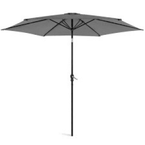 Outdoor Steel Market Patio Umbrella Decoration w/ Tilt, Crank Lift - 10ft