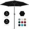 7.5ft Outdoor Market Patio Umbrella w/ Push Button Tilt, Crank Lift. Appears New