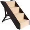 Foldable Adjustable, Non-Slip Wide Wooden Carpeted Pet Step Stairs&nbsp;