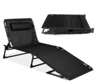 Portable Patio Chaise Lounge Chair Outdoor Recliner w/ Pillow&nbsp;
