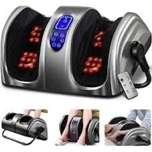 Reflexology Shiatsu Foot Massager w/ High-Intensity Rollers, Remote Control