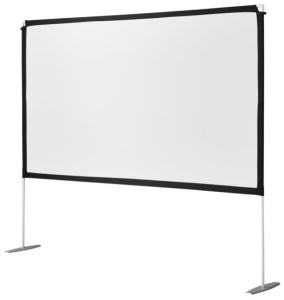 onn. 100" Portable Indoor/Outdoor Projection Screen, Appears New, Retail 75.00