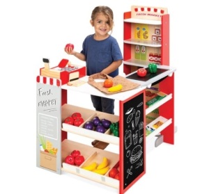 Kids Pretend Play Grocery Store Supermarket Toy Set w/ Accessories, Appears New