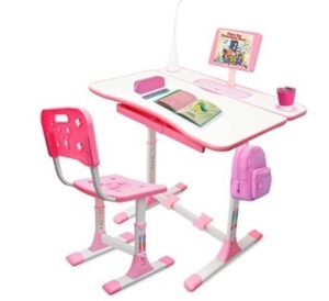 Height Adjustable Kids Desk and Chair Set for Ages 4-12, Appears New