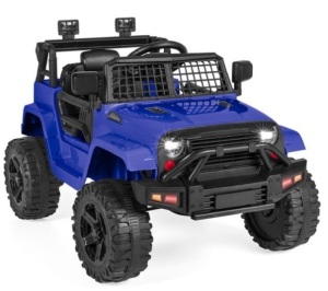 12V Kids Ride-On Truck Car w/ Parent Remote Control, Spring Suspension, Blue