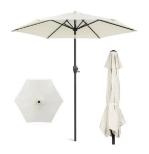 Outdoor Market Patio Umbrella, 7.5ft, Cream